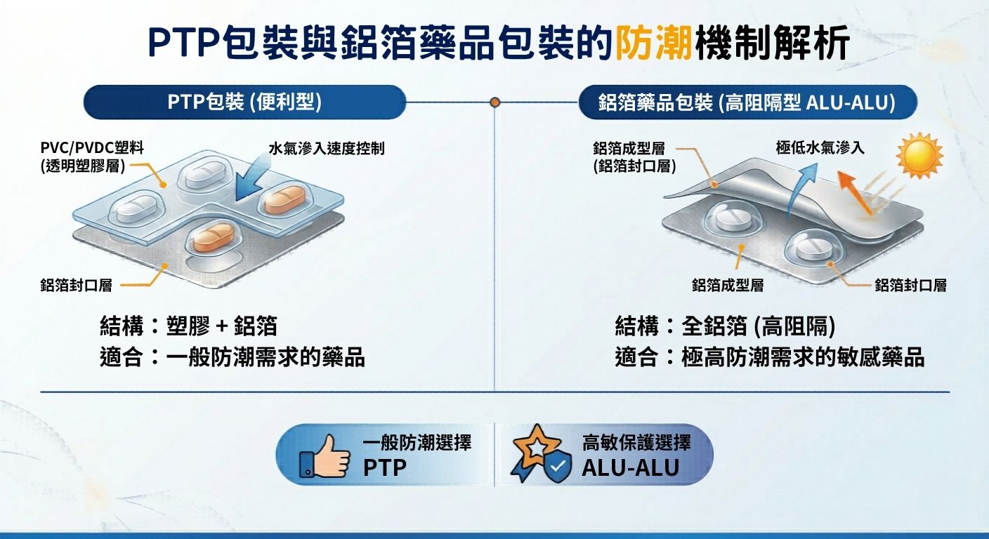 PTP包裝與鋁箔藥品包裝的防潮機制解析